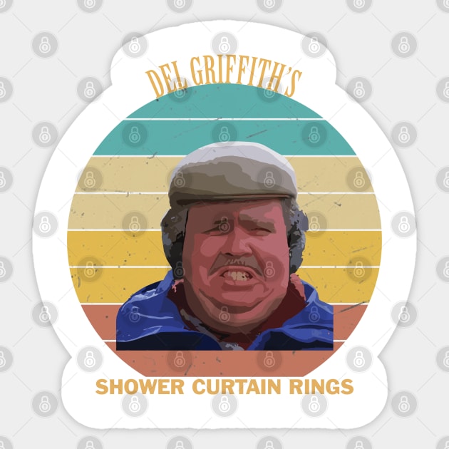 Del Griffith's Shower Curtain Rings Sticker by Geminiguys